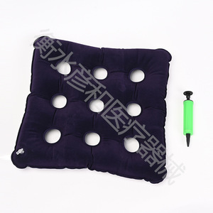Coussin de siège gonflable en PVC carré à 9 trous, ventilation anti-escarres, pour fauteuil roulant, usage au bureau, avec pompe à air - Product Image 2