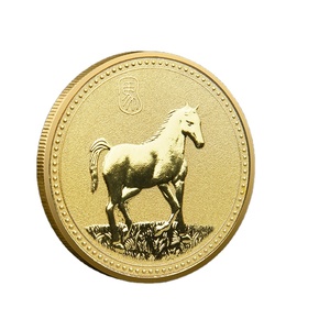 Spot Business piccolo cavallo regalo per il successo monete Commemorative felicità placcato in argento placcato oro monete da collezione - Product Image 1