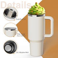 Gobelet personnalisé 40 30 20oz à double paroi en acier inoxydable 18/8 avec paille isolée sous vide Sublimation pour le camping