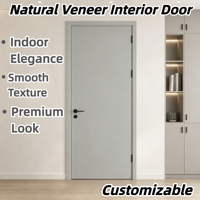 Porte intérieure insonorisée en bois massif écologique avec peinture de finition et accessoires de quincaillerie complets