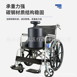 Fauteuil roulant manuel pliable léger et portable Yishoufu pour personnes âgées et handicapées avec roues intégrées et siège rembourré standard - Product Image 4