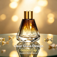 Bouteille en verre transparente dégradée de haute qualité, écologique, pour parfum et diffuseur d'ambiance, 60 ml et 200 ml