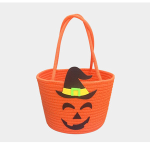 Cesto portaoggetti di Halloween-cestino di caramelle portatile per bambini fatto a mano regalo fai da te <span class=keywords><strong>Organizer</strong></span> dolcetto o scherzetto - Product Image 5