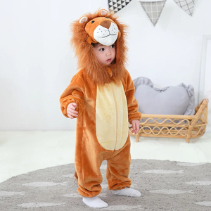 Costume de cosplay Kigurumi <span class=keywords><strong>Lion</strong></span> Animal King, pyjama d'hiver pour bébé, combinaison, combinaison intégrale en flanelle, uniforme de marche - Product Image 5