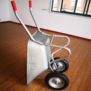 भारी ड्यूटी डबल-व्हील निर्माण व्हीलबारो 2-व्हील हैंड पुश ट्रोली व्हीलबैरो के लिए - Product Image 5