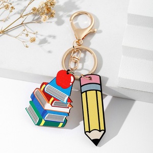 Wholesale Custom Promotional Gifts Wood Keychain Teachers' Day Bag Car Pendant Wooden Keychain