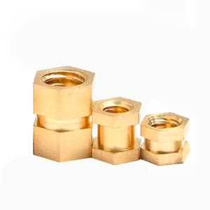 Tuercas Hexagonales de Latón con Orificios Pasantes SKT M2 M3 M4 M5 M6 M8, Insertos de Tuerca de Cobre Moldeados por Inyección GB809 - Product Image 4