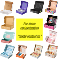 Boîtes d'expédition en papier kraft rose avec logo personnalisé pour petites entreprises, boîtes d'emballage en carton ondulé pour chaussures et vêtements