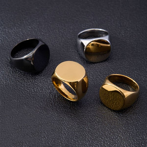 Bague Chevalière Personnalisée en Acier Inoxydable 316L Plaqué Or PVD 14k 18k pour Hommes, Vente en Gros, Anti-ternissement - Product Image 2