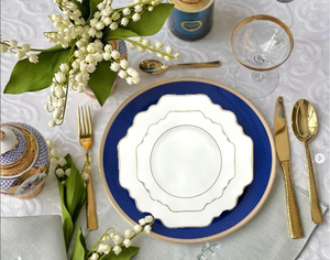 Wholesale Luxury Eco-friendly Porcelain <b>Dinner</b> Plate Sustainable Restaurant Wedding Charger for Home and Desserts - Product Image 5