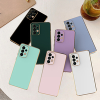 Capa de proteção celular luxuosa, capa galvanizada tpu 6d para samsung galaxy a13 a23 a33 a73 a03