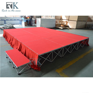 RK Mobile <b>Stage</b> <b>Platform</b> With Red Carpet Finish Performance Folding <b>Stage</b> - Product Image 5