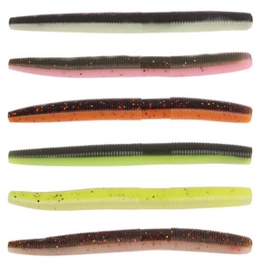 Leurre en gros Wacky Senkos Double Couleur 4 pouces Maggot Soft Plastic Stick Bait - Product Image 6