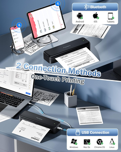 Imprimante thermique sans encre <span class=keywords><strong>portable</strong></span> Phomemo M834 A4 300 dpi compatible avec les téléphones et les ordinateurs portables pour les voyages/bureau/maison - Product Image 4
