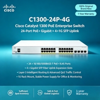Switch Cisco Catalyst 1300 C1300-24P-4G de 24 Puertos Gigabit PoE de Escritorio, Administrado por Nivel 2, Nuevo y Sellado de Fábrica