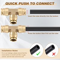 Adaptateur de ligne d'air à 3 voies de 1/2 pouce de diamètre extérieur, approuvé par le DOT, kit de suspension pneumatique pour voiture, camion, remorques, système de freinage pneumatique