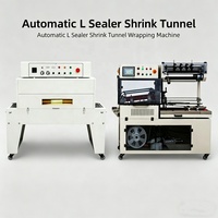 Machine de découpe et de scellage automatique en L pour films POF, PVC, PP, pour emballage thermorétractable de boîtes et bouteilles de parfum et cosmétiques