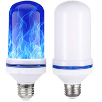 Ampoule de flamme à effet de flamme multicolore Ampoules de feu Décoration Ampoule de flamme à led E27 B22 Plastique bleu OEM AC 80 Round 5W 300