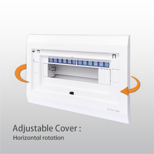 Caja de Distribución Eléctrica de 10 Vías, Blanca/Ámbar y Transparente, Base de PC+Cobre, 266x220x80mm, Montaje Empotrado - Product Image 6