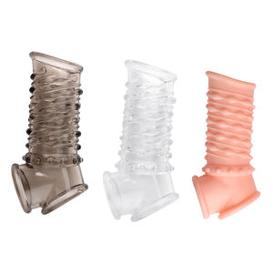 Penis Extender Kondom Cock Sleeve Penis Delay Ring - Product Image 1