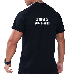 T-Shirt in Cotone 100% all'Ingrosso, Maglietta Personalizzata per Uomo, Nera Oversize a Maniche Lunghe con Design Semplice e Stampa Logo Personalizzata - Product Image 1