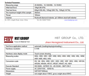 HST-HRS150BT 触摸屏高行程洛氏硬度计，可转换不同硬度标尺，适用于实验室 - Product Image 5