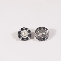 18MM 20MM 22MM 25MM Mutiara Berhias Berlian Imitasi & Bunga Berlian Imitasi Berbentuk Logam Kancing Logam Berwarna untuk Pakaian Kancing Jahit Logam