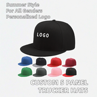 Gorra Trucker Deportiva de 5 Paneles con Logotipo Bordado en 3D, Personalizada al por Mayor, Malla Profesional y Espuma Premium