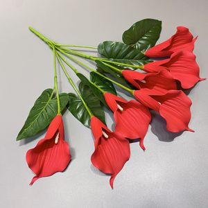 YIWU barato al por mayor 7 cabezas ramo amarillo <span class=keywords><strong>flores</strong></span> artificiales Calla Lily <span class=keywords><strong>flores</strong></span> para evento Fiesta boda decoración - Product Image 4