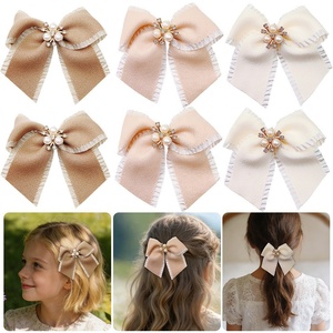 Accessoires pour cheveux coréens, style frais et doux, nœud multicolores en couleur unie, pince à cheveux fantaisie, barrette à nœud en ruban pour jeunes filles - Product Image 1