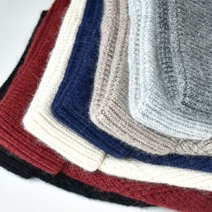 <span class=keywords><strong>Bonnet</strong></span> d'hiver pour femme en laine tricoté, accessoire chaud avec <span class=keywords><strong>pompon</strong></span> en cachemire, vente en gros, usine - Product Image 4