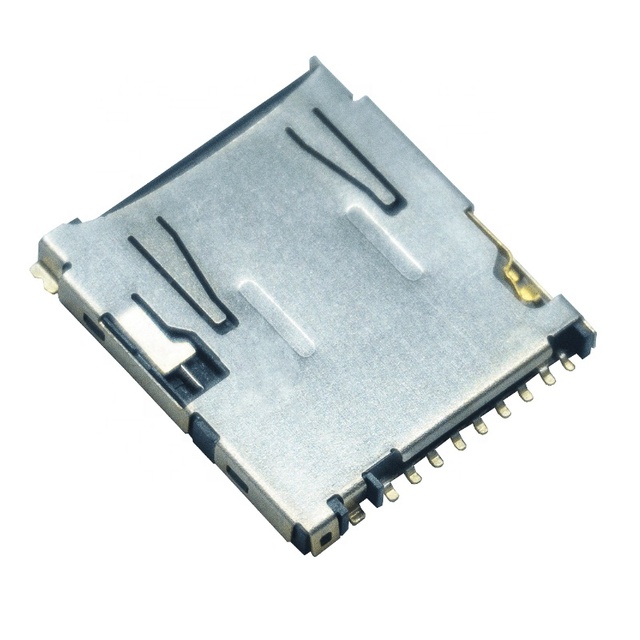 PCB 9Pin 1.68H Push Push Type Adapt TF Micro SD Memory Card Connector