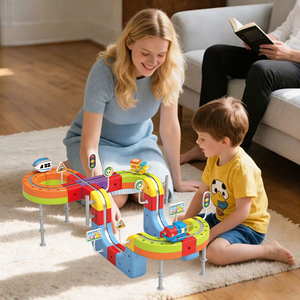 70 PCS Magnetic Rail Electric <b>Train</b> Set Flexible Race Track DIY Montessori Building <b>Kits</b> STEM Learning Toy for Boys Girls - Product Image 4