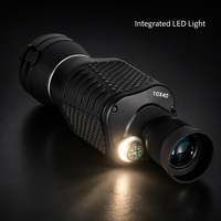 Télescope monoculaire portable 2024 T-10x40 étanche 10X40 pour extérieur, vision nocturne faible luminosité, avec fonction d'éclairage 1000m