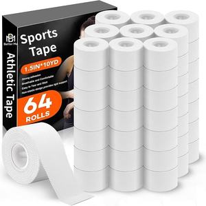 Low MOQ Premium Athletic Tape-Zinkoxid Langlebig Leicht reißen Sehr starkes hypo allergenes weißes Umreifung sband Starres Sport band - Product Image 1