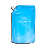 Pochette de recharge en Mylar avec bouchon à vis et bec verseur, sachet plastique autoportant pour shampoing, crème, liquide de lavage, emballage cosmétique, sac PE à fermeture éclair