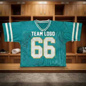 Custom ODM OEM Retro American Football Jersey Oversized Boxy <b>Polyester</b> <b>T</b>-<b>Shirt</b> with Heat Transfer Print - Product Image 1