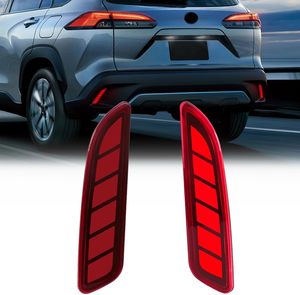 Luces Traseras LED Rojas para Toyota Corolla Cross 2020 <span class=keywords><strong>2021</strong></span> 2022, Luces de Freno, Niebla y Señal de Giro Secuencial, 3 en 1, Reflectores de Parachoques - Product Image 1