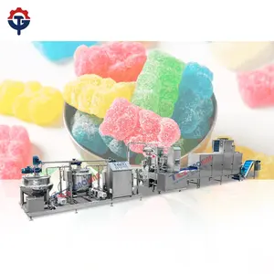 Automatische Plc Gestuurde Gummy Candy Making Machine Gelatine Beer Snoep Verwerkingsapparatuur