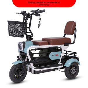 Tricycle électrique 48V pour usage domestique, adapté aux personnes handicapées, aux personnes âgées, aux adultes, aux hommes, aux femmes, aux parents et aux enfants, aux animaux de compagnie, 351-500W, avec batterie +/- - Product Image 4