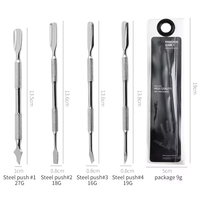 Nouveaux outils d'ongles professionnels en acier inoxydable Durable manucure pédicure outil cuticule poussoir ongles