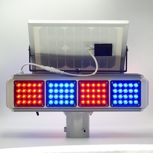 Feux stroboscopiques LED solaires Chuang An Yue bleu rouge 12V 10W pour avertissement de circulation sur les croisements et autoroutes - Product Image 3