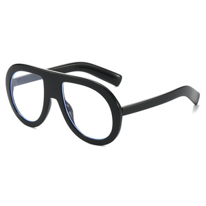 Lunettes <span class=keywords><strong>de</strong></span> soleil rondes surdimensionnées <span class=keywords><strong>de</strong></span> style aviateur à monture plate, lunettes <span class=keywords><strong>de</strong></span> soleil <span class=keywords><strong>de</strong></span> forme spéciale pour hommes et femmes, lunettes <span class=keywords><strong>de</strong></span> soleil élégantes avec protection UV - Product Image 4