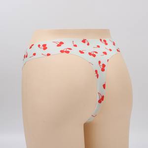 Voor Uokin <span class=keywords><strong>2025</strong></span> Nieuwe Print <span class=keywords><strong>Sexy</strong></span> Lage Taille Hipster Strings Onzichtbare Alledaagse T-Back Slipje Naadloze Knoop Voering Ontwerp Ijs Zijde - Product Image 6