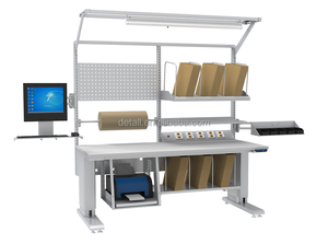 Banco <span class=keywords><strong>da</strong></span> <span class=keywords><strong>Lavoro</strong></span> Elettronico Sicuro Detall con <span class=keywords><strong>Piani</strong></span> di <span class=keywords><strong>Lavoro</strong></span> <span class=keywords><strong>in</strong></span> Acciaio Facili <span class=keywords><strong>da</strong></span> Montare - Product Image 2