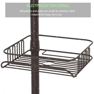 Stainless Steel Modern Four-Tier <b>Corner</b> Organizer with Chrome Plated Finish Wall Mounted Adhesive Kitchen Bathroom Storage Rack - Product Image 4