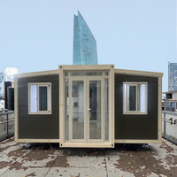 Prix usine : Maison bungalow hôtel miniature préfabriquée pliable et extensible de 40 pieds ou 30 pieds avec salle de bain et cuisine pour villa
