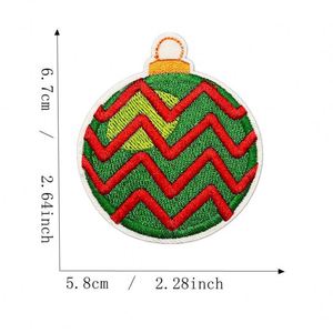 Patch thermocollant en chenille brodé, motif cloches de Noël, écologique, pour la décoration de vêtements et de chaussettes - Product Image 6