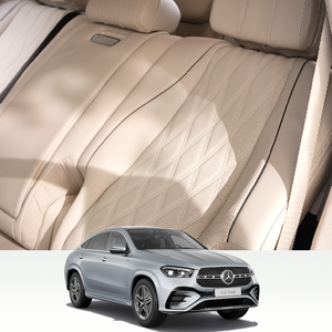 Housses de siège auto complètes de remplacement pour Mercedes-Benz GLE450 Coupé 2021 – Gris argenté nacré avec beige - Product Image 3