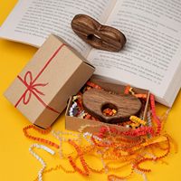 Marque-page en bois de noyer naturel fait main, en forme de cœur, accessoires de lecture, cadeaux pour lecteurs et amateurs de livres